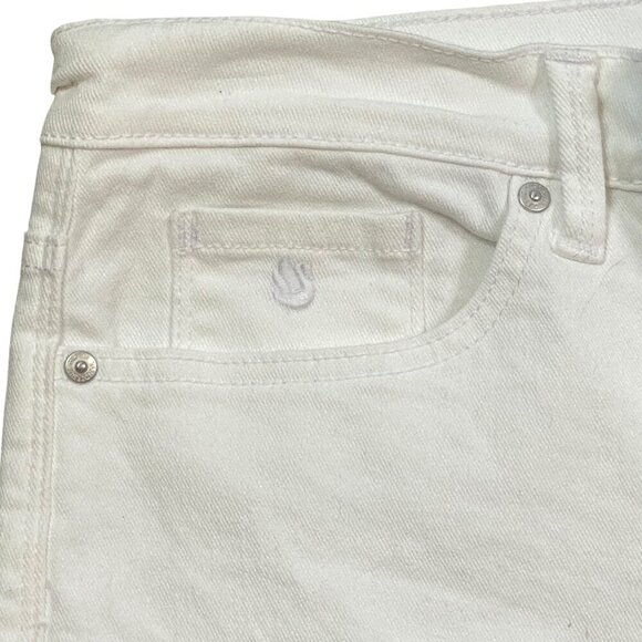 Gloria Vanderbilt Amanda Cropped White Jeans Sz 12 #330E - Picture 3 of 7